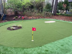 Northern Virginia artificial grass in backyard